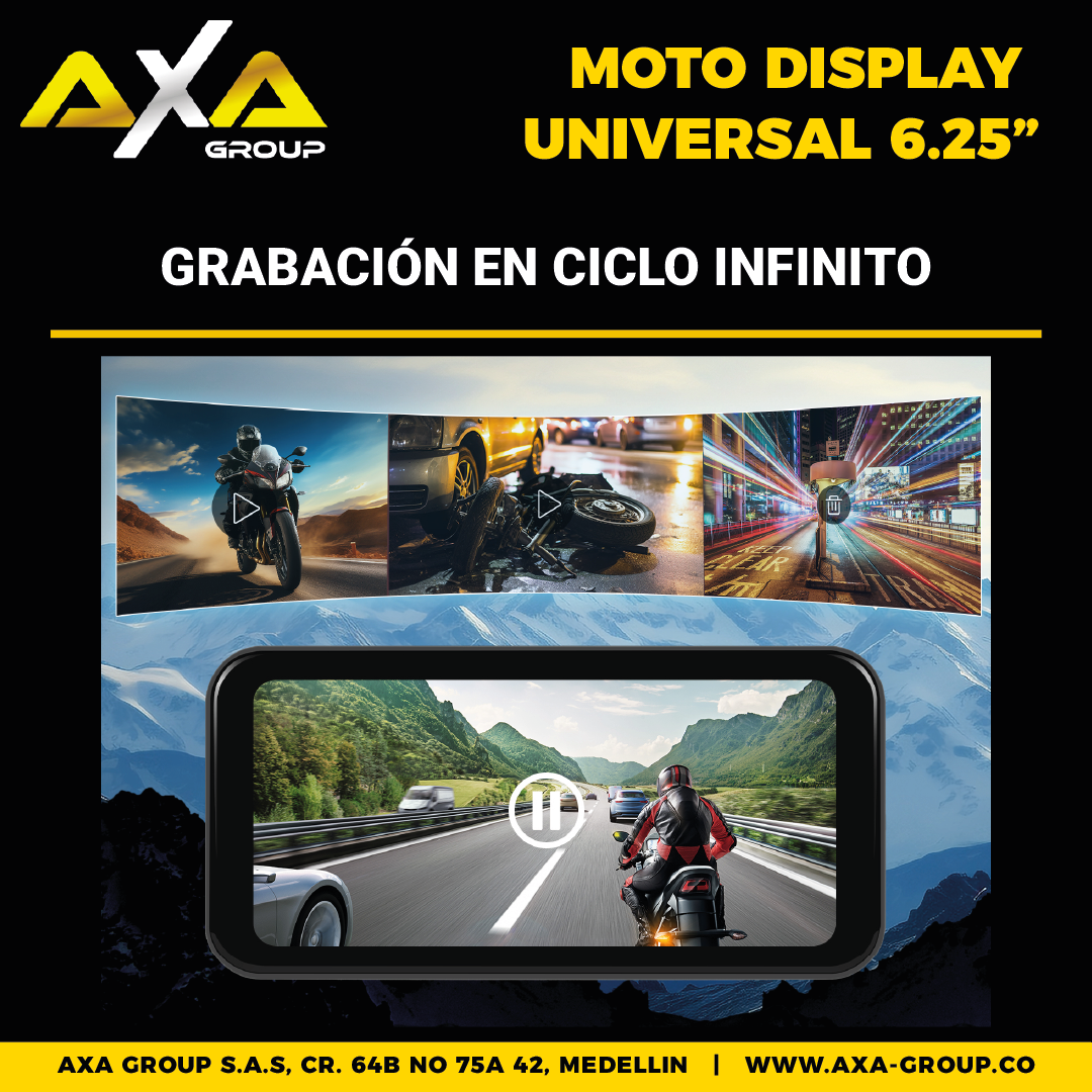 MOTO DISPLAY UNIVERSAL DE 6.25¨ + DVR
