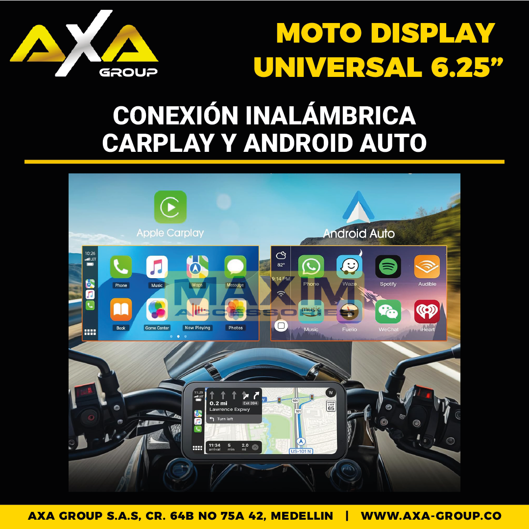 MOTO DISPLAY UNIVERSAL DE 6.25¨ + DVR