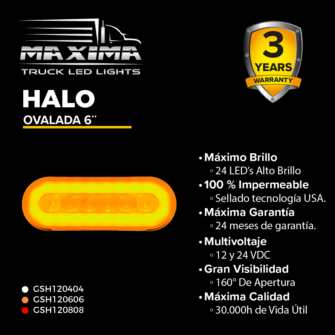 Lampara 6¨| HALO | Incrustar | 12/24 VDC