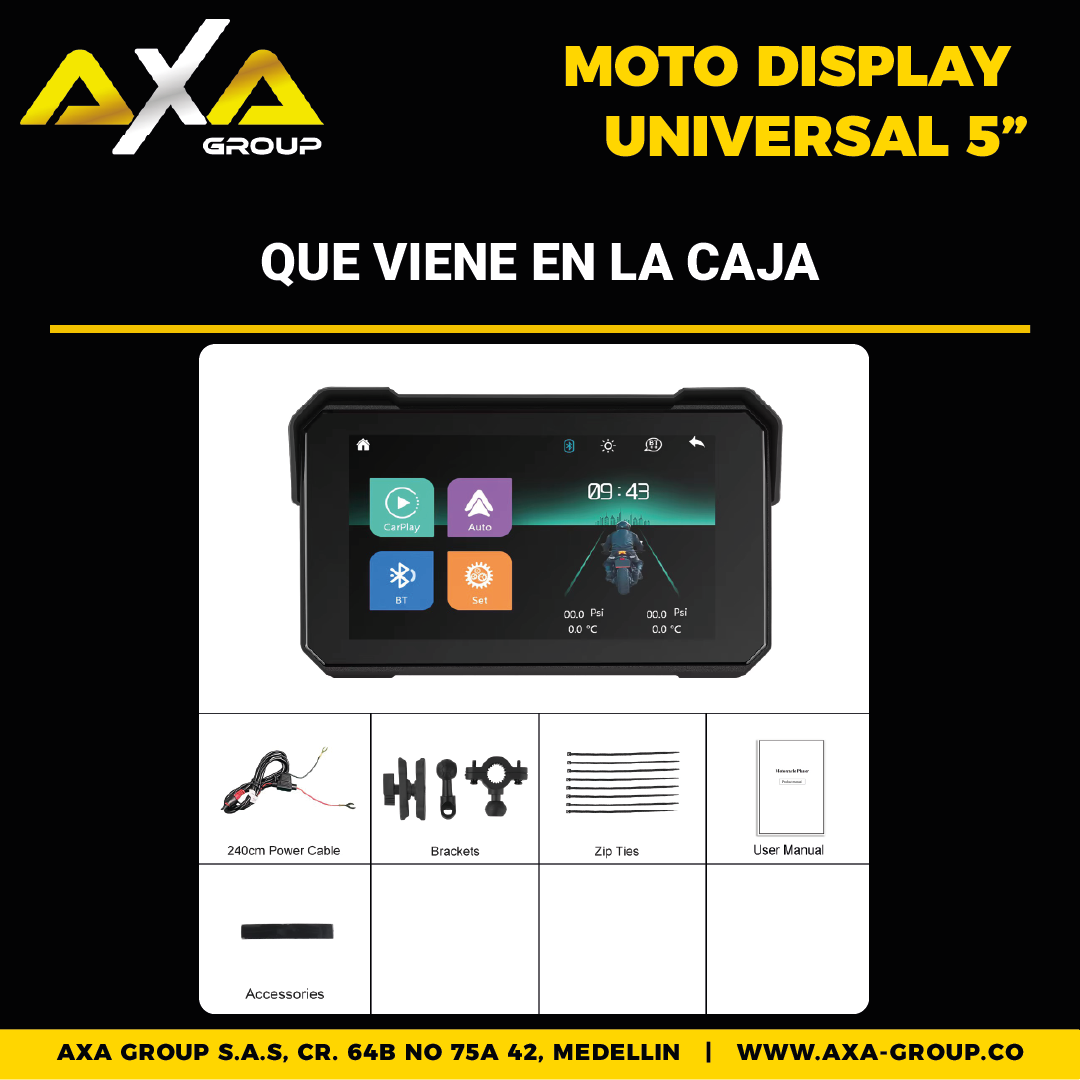 MOTO DISPLAY UNIVERSAL DE 5¨ - MXM