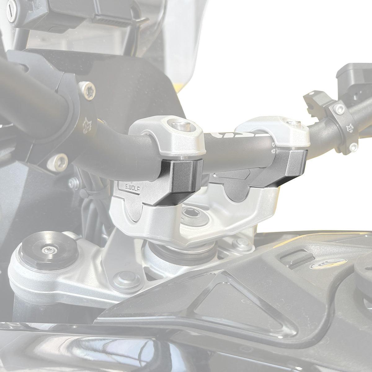 Base elevadora de manillar S-Wolf de 25 mm para BMW R1300GS / R1300GS Adventure — imagen 2