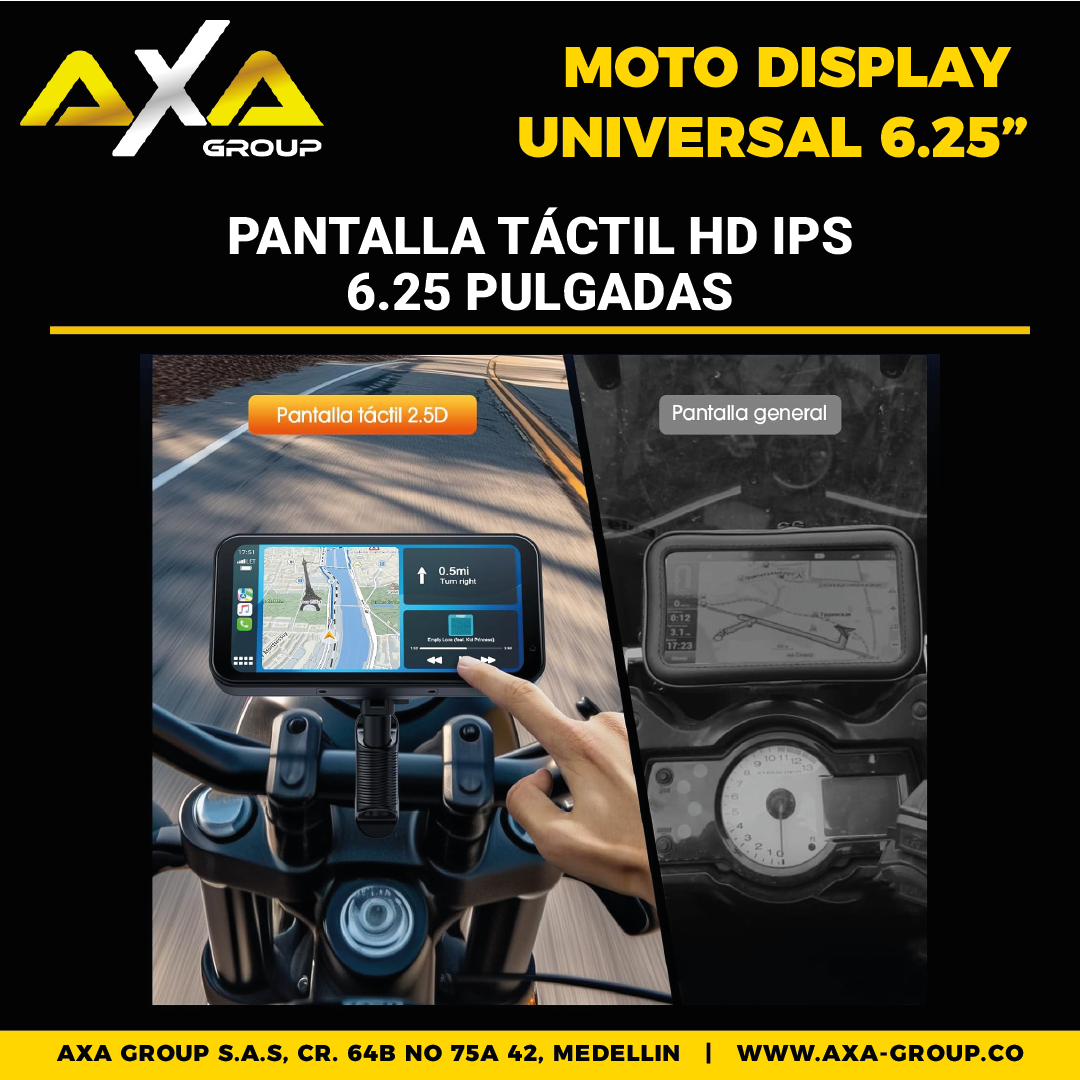MOTO DISPLAY UNIVERSAL DE 6.25¨ + DVR