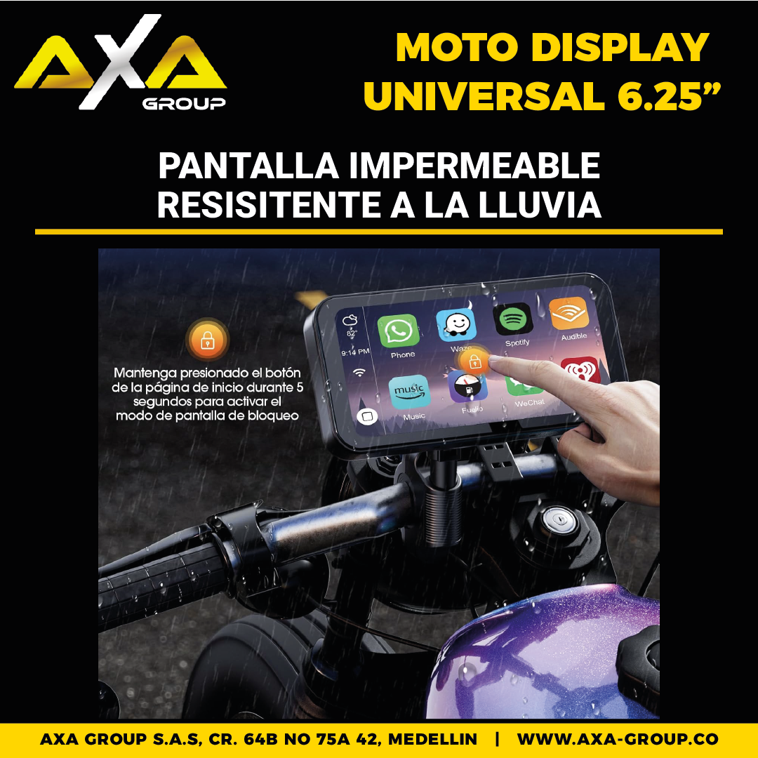 MOTO DISPLAY UNIVERSAL DE 6.25¨ + DVR