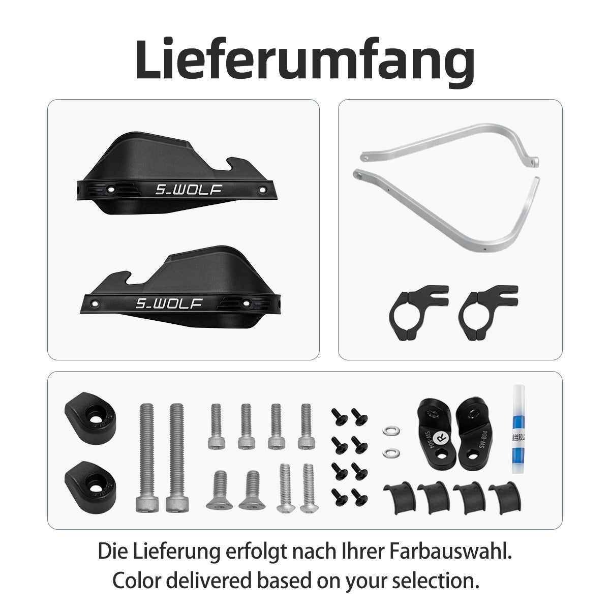 Juego de protectores de manos S-Wolf para BMW F900GS — imagen 5