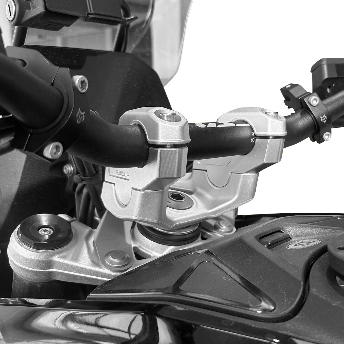 Base elevadora de manillar S-Wolf de 25 mm para BMW R1300GS / R1300GS Adventure — imagen 5