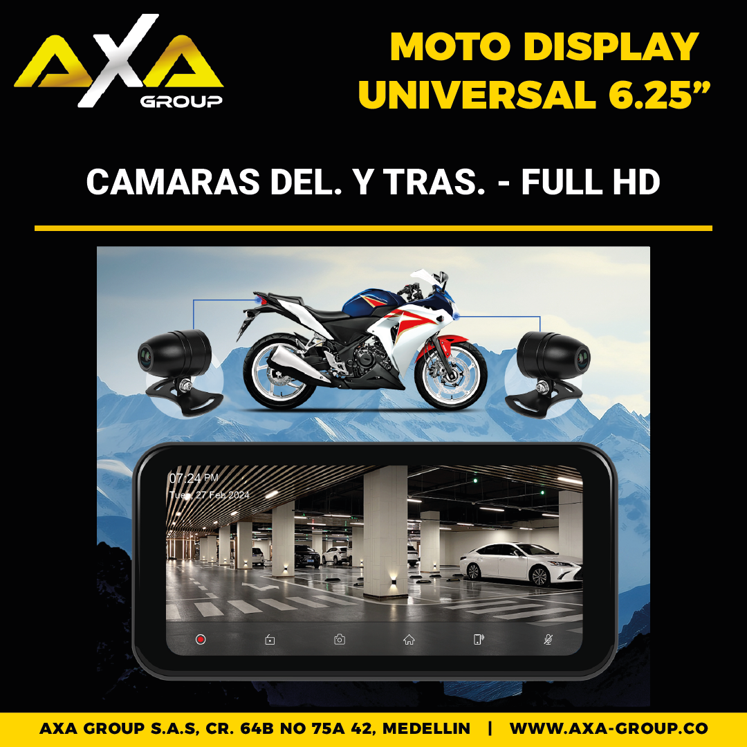 MOTO DISPLAY UNIVERSAL DE 6.25¨ + DVR