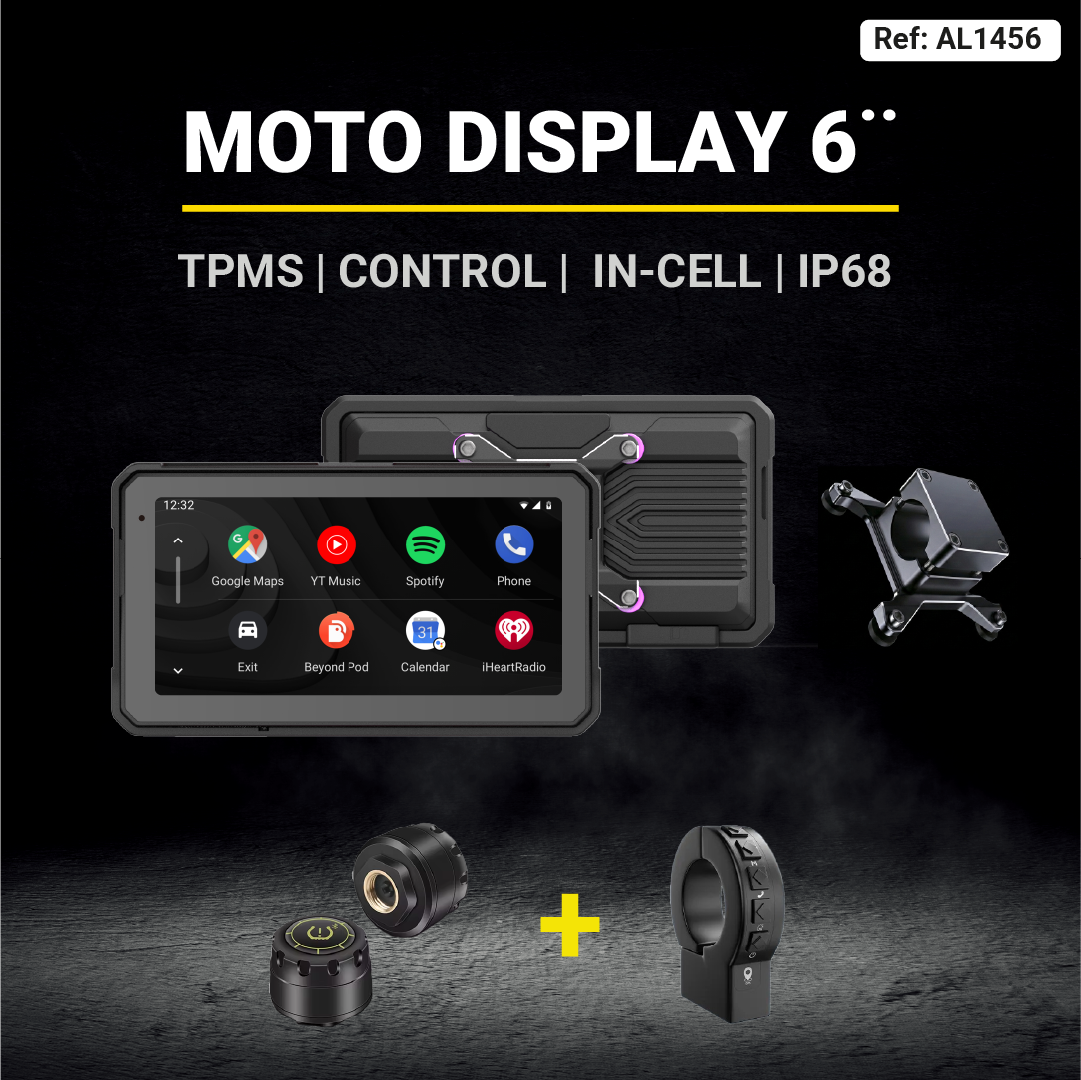 MOTO DISPLAY UNIVERSAL DE 6¨ 2026 + TPMS + CONTROL