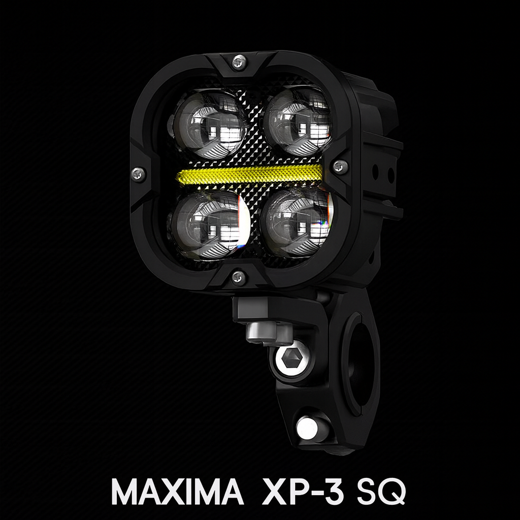 Exploradoras MAXIMA XP-3 SQ — Bi-focal con DRL ámbar y destello automático
