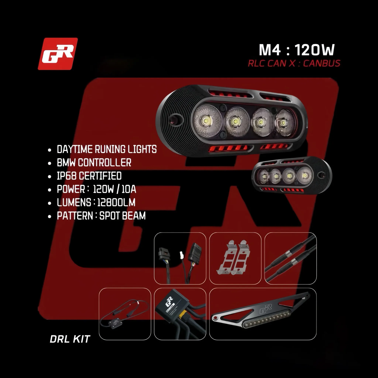 Exploradoras LED BMW R1300GS Adventure GR-M4 | Integración OEM Premium
