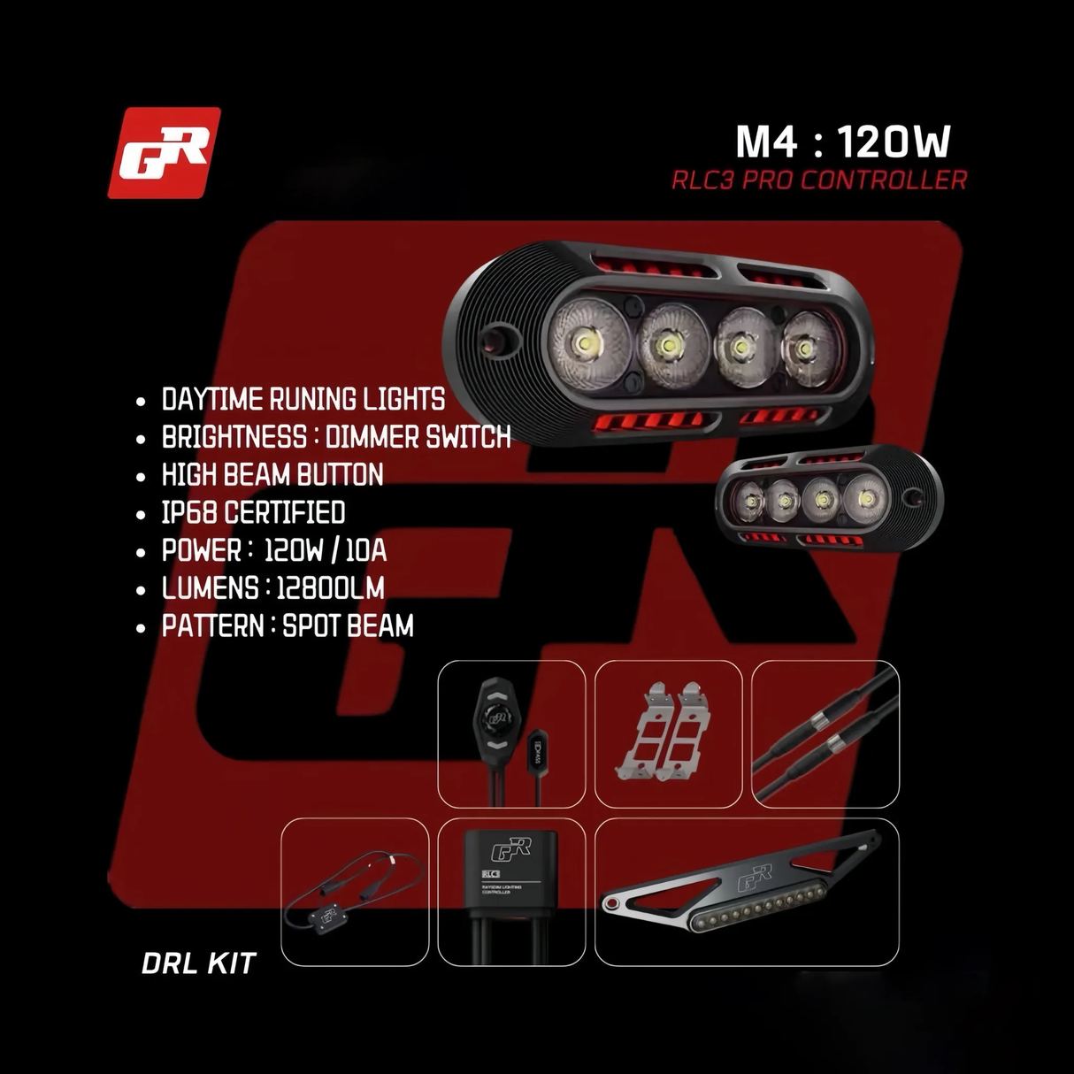 Exploradoras LED BMW R1300GS Adventure GR-M4 | Integración OEM Premium