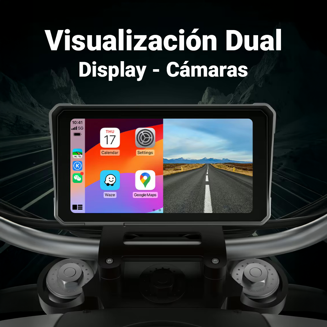 MOTO DISPLAY UNIVERSAL DE 6¨ 2026 + DVR + TPMS + CONTROL