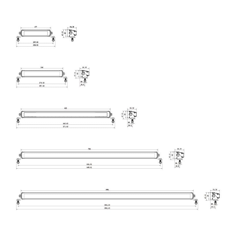 Exploradora STEALTH Barra LED – 20″ | 30″ | 40″