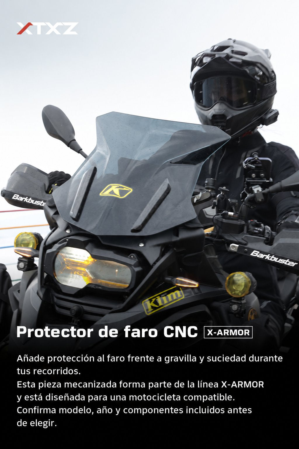 XTXZ | Protector de faro X-ARMOR CNC para BMW R1200/1250GS Adventure — información en español