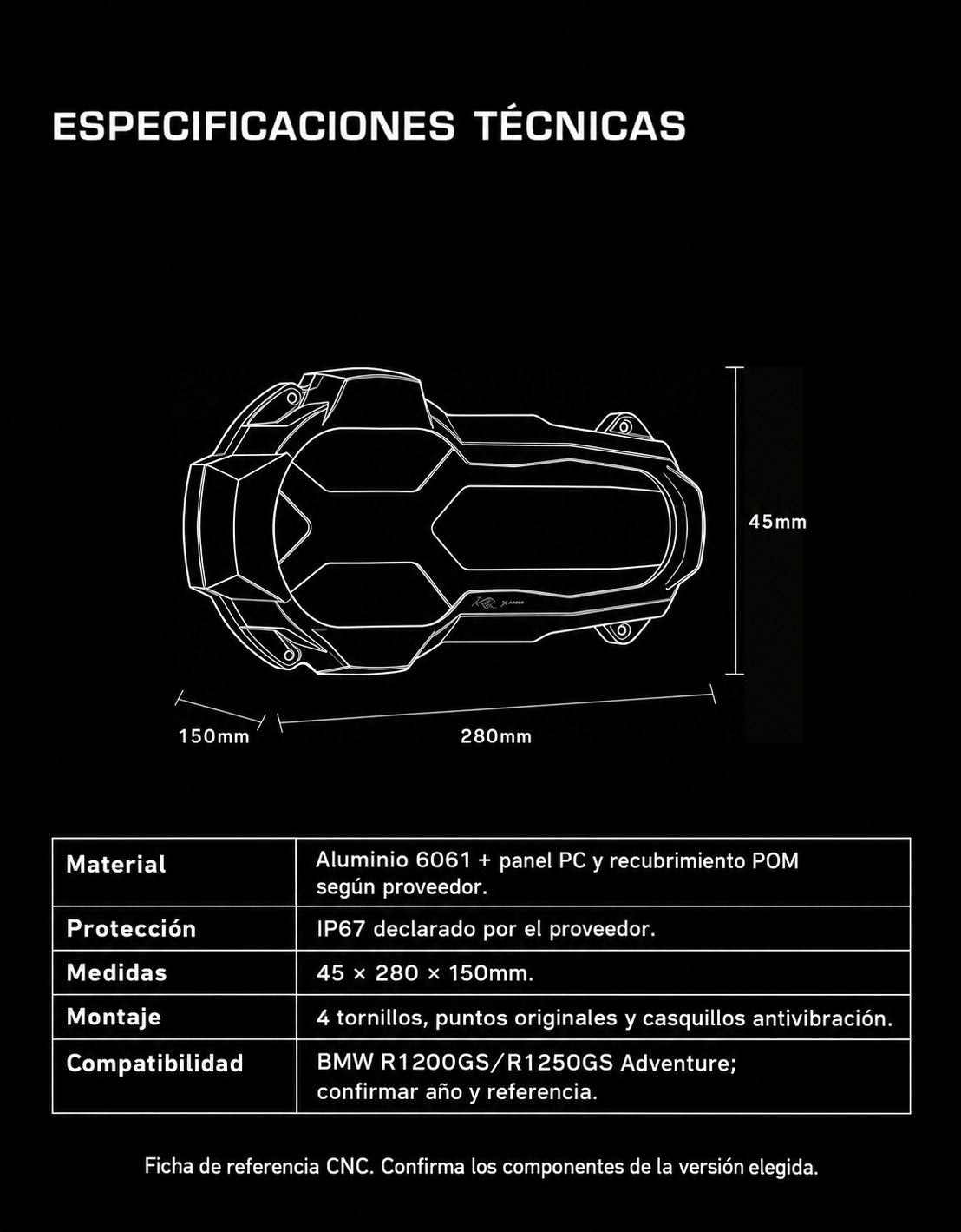 XTXZ | Protector de faro X-ARMOR ABS para BMW R1200/1250GS Adventure — información en español