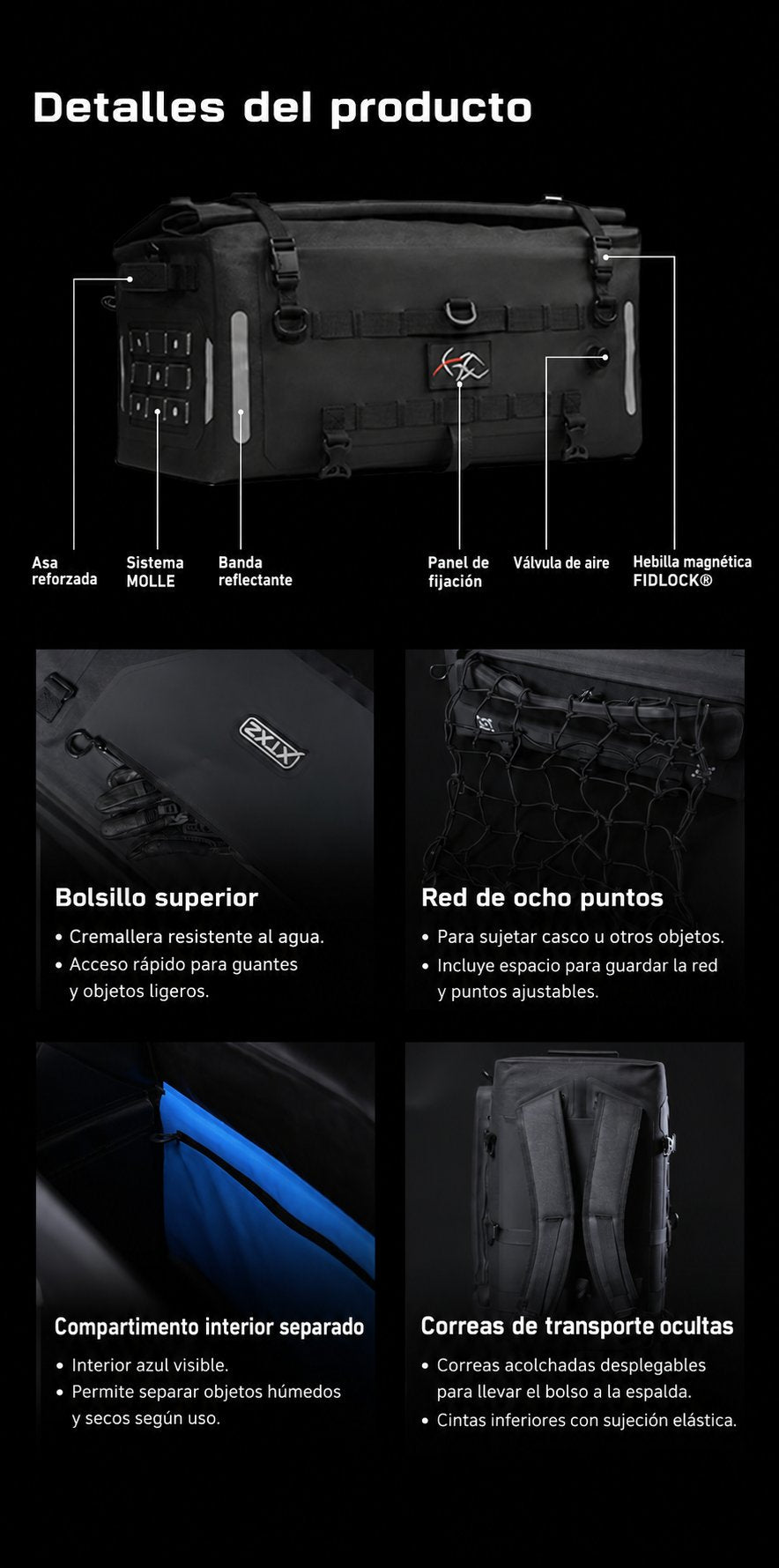 XTXZ | Bolso trasero X-TRAIL · 36 L — información en español