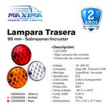 Lampara 95 mm | Perlada  | Sobreponer | 12/24 VDC