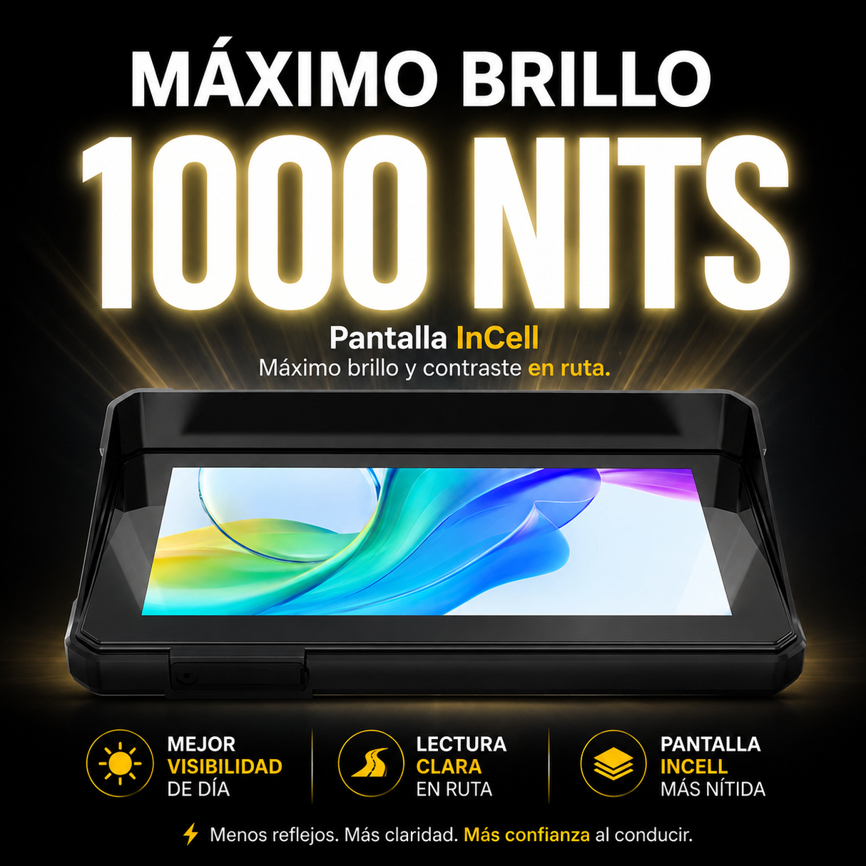 Moto Display Universal 6" 2026 — CarPlay y Android Auto Inalámbrico + TPMS + Control Remoto