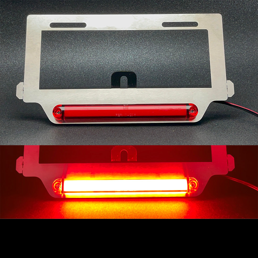 Portaplaca Universal Moto HALO GRANDE en Acero Inoxidable