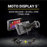 Moto Display Universal 5" 2026 — CarPlay y Android Auto + Cámara DVR + TPMS