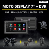 MOTO DISPLAY UNIVERSAL DE 7¨ 2026 - S. TUBULAR + DVR + TPMS + CONTROL