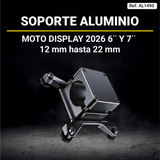 MOTO DISPLAY UNIVERSAL DE 7¨ 2026 - S. TUBULAR + DVR + TPMS + CONTROL