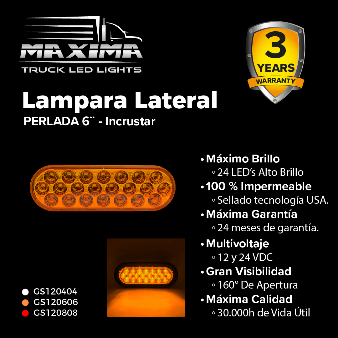 Lámpara LED 6" PERLADA - Incrustar (Multivoltaje 10-30V)