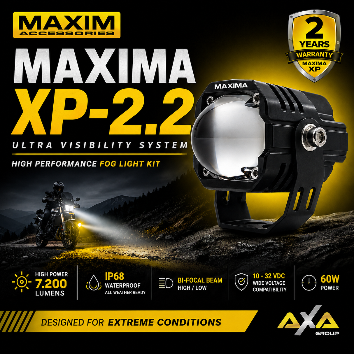 Exploradoras LED MAXIMA XP-2.2 Bi-Color con cuerpo en aluminio CNC - AXA Group
