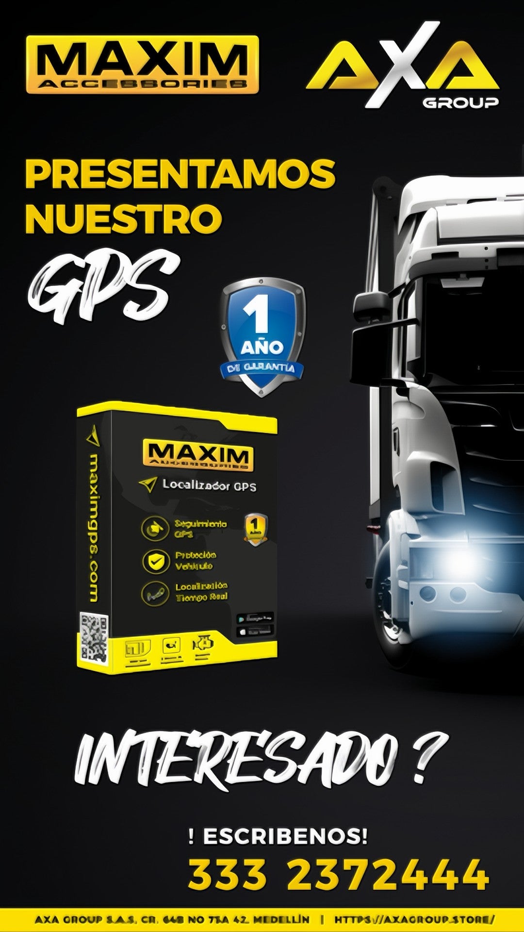 Localizador GPS MAXIM — Monitoreo en tiempo real para moto, auto y camión