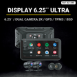 MOTO DISPLAY UNIVERSAL DE 6.25 pulgadas ULTRA- Cámaras DVR 2K - TPMS - BSD - AXA Group