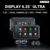 MOTO DISPLAY UNIVERSAL DE 6.25¨ ULTRA| Cámaras DVR 2K | TPMS | BSD