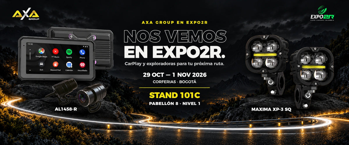 AXA Group en Expo2R. AL1458-R y MAXIMA XP-3 SQ. 29 octubre al 1 noviembre 2026. Corferias Bogotá, stand 101C, pabellón 8, nivel 1.