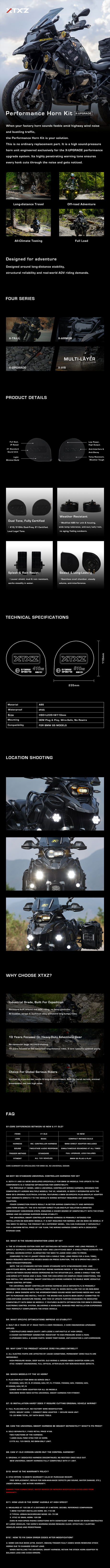 XTXZ — Bocina doble tono X-UPGRADE V2 para BMW GS — detalle del producto 4