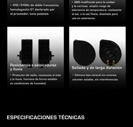 XTXZ | Bocina doble tono X-UPGRADE V2 para BMW GS — información en español