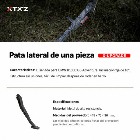 XTXZ | Pata lateral X-UPGRADE para BMW R1300GS Adventure — características en español