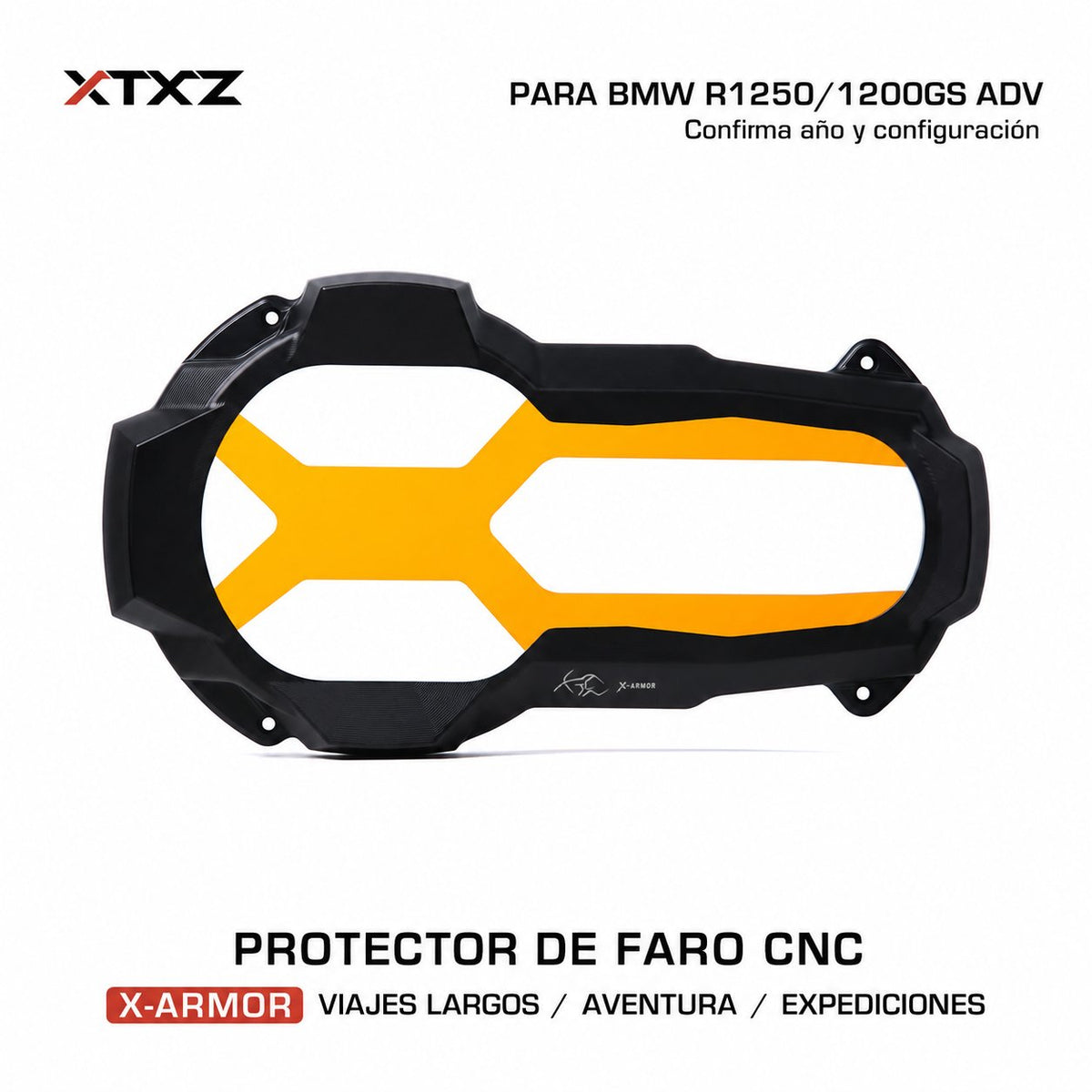 XTXZ | Protector de faro X-ARMOR CNC para BMW R1200/1250GS Adventure — información en español