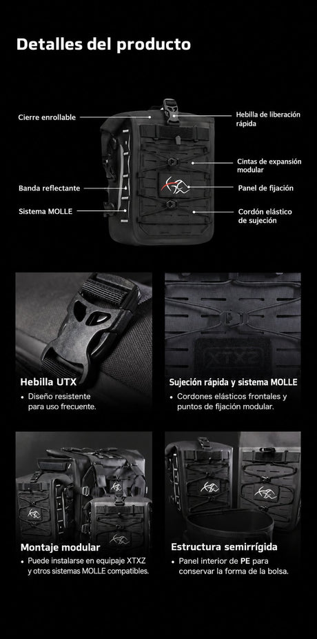 XTXZ | Bolsa táctica para defensas X-ARMOR · 5 L — información en español