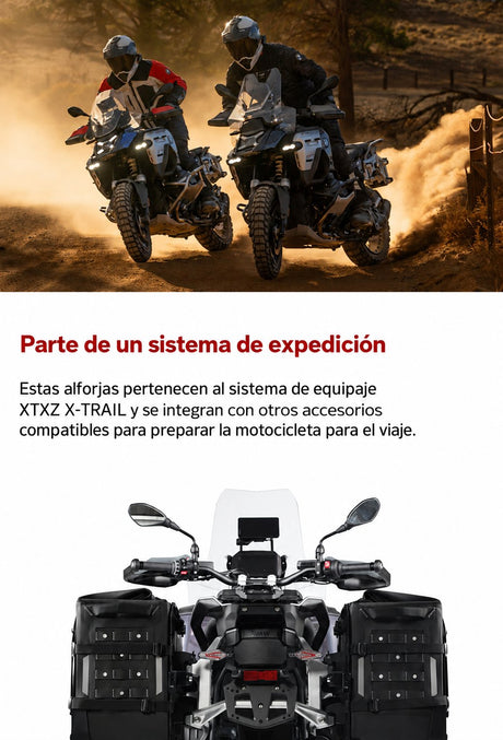 XTXZ | Alforjas X-TRAIL 42 + 42 L para BMW R1300GS Adventure — información del producto en español