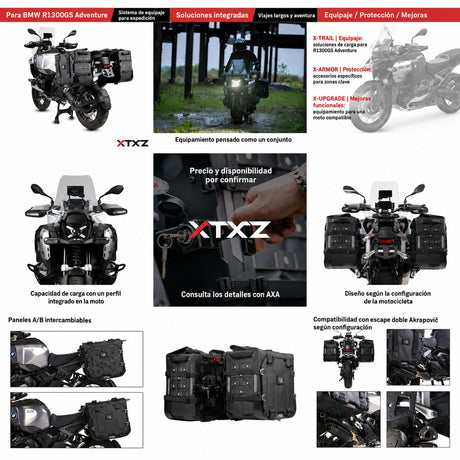 XTXZ | Alforjas X-TRAIL 42 + 42 L para BMW R1300GS Adventure — información en español
